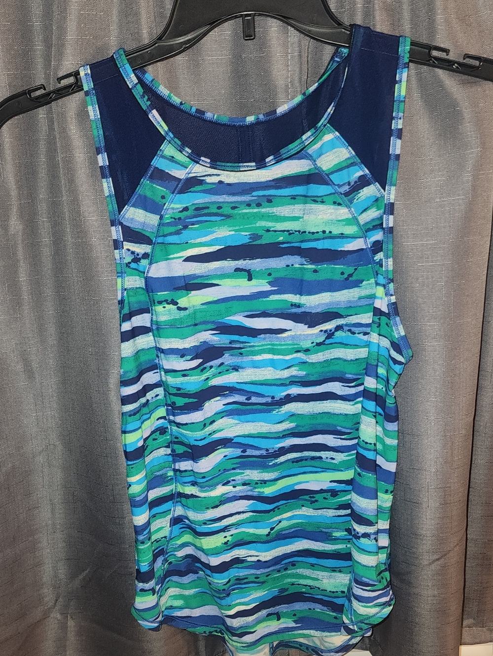 lululemon athletica Blue & Green Striped Tank